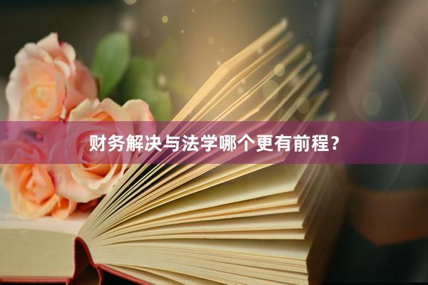 财务解决与法学哪个更有前程？